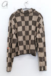 YANYAN KNITS 24 Autumn and Winter Work Jacket YYK-YYW24-1161-ZONGYANMAI Brown/Oatmeal